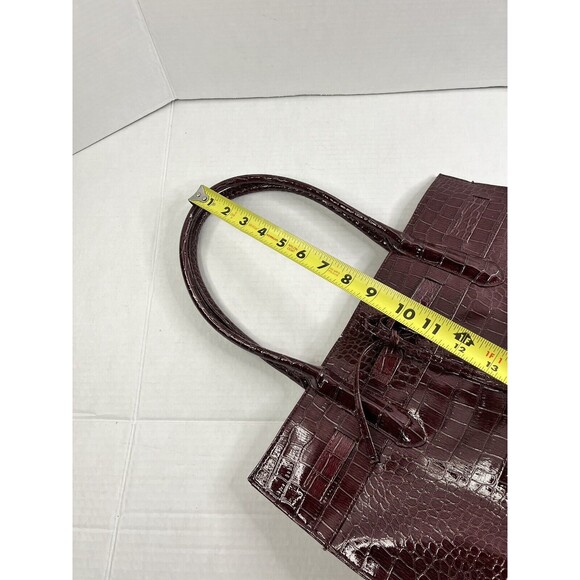 Jessica Simpson Dark Red Faux Snake Skin Tote - Picture 16 of 16